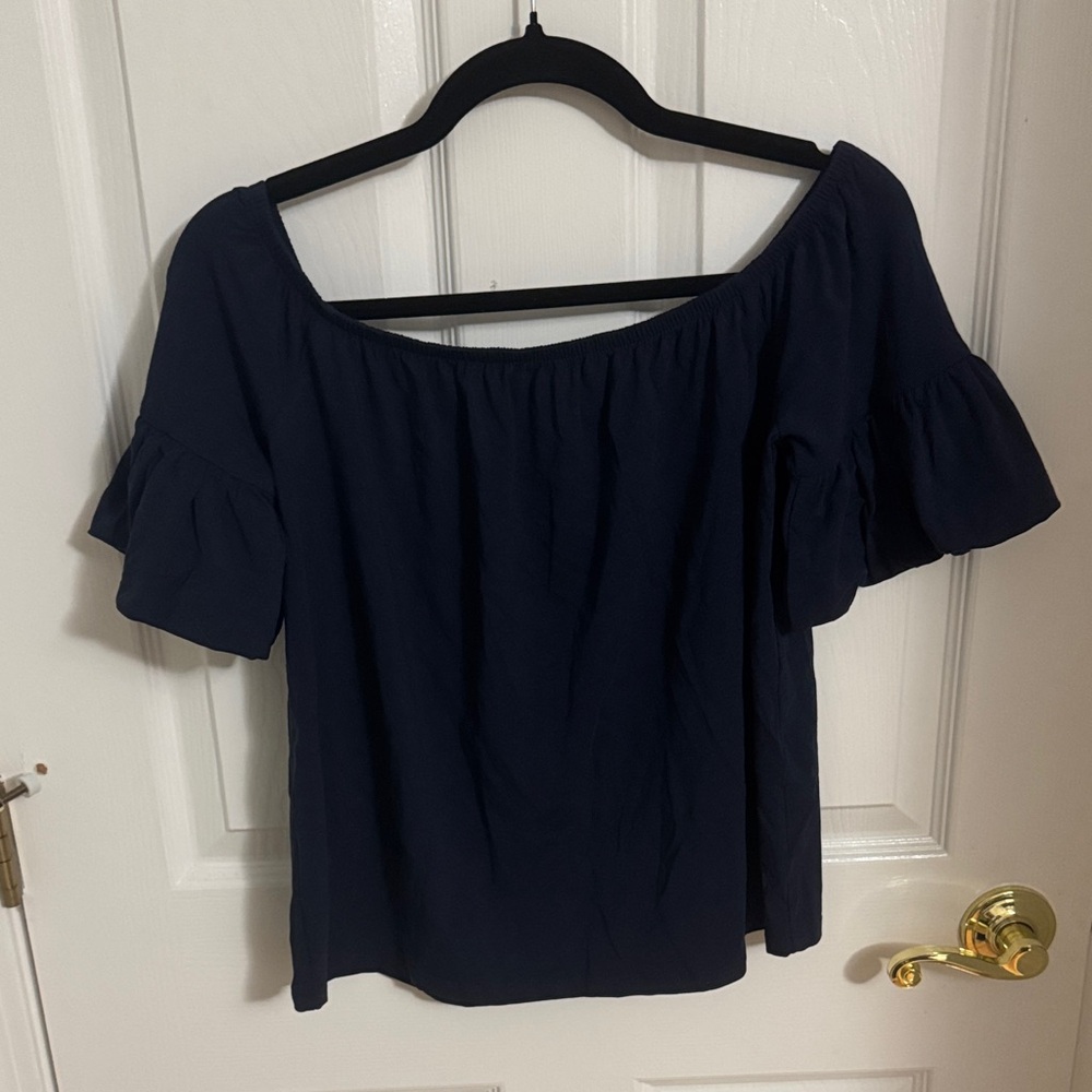 Lilly Pulitzer Navy Off-Shoulder Women's Top